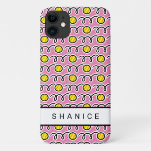 Capa Para iPhone 11 Nome personalizado do padrão esportivo Softball