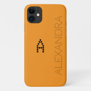 Capa Para iPhone 11 Nome Personalizado e Fonte de tendências do Monogr