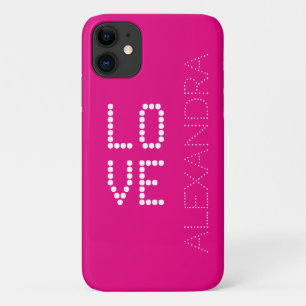 Capa Para iPhone 11 Nome Personalizado e Monograma Fonte de Tendência