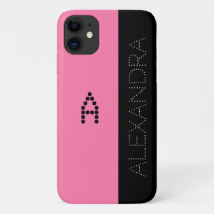 Capa Para iPhone 11 Nome Personalizado e Monograma Tipo de Letra Chic