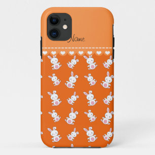 Capa Para iPhone 11 Nome personalizado macarrão branco laranja