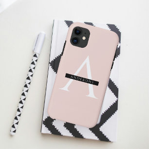 Capa Para iPhone 11 Nome Personalizado Mínimo do Pink do Pastel