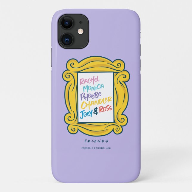 Capa Para iPhone 11 Nomes de FRIENDS™ no Olho Mágico (Verso)
