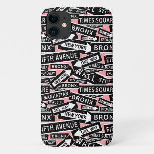Capa Para iPhone 11 Nomes de Nova York - Pink Esmagador