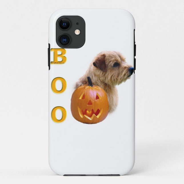 Capa Para iPhone 11 Norfolk Terrier Halloween Boo (Verso)
