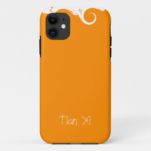 Capa Para iPhone 11 Normal Laranja Professional Elegante Moderno (Verso)