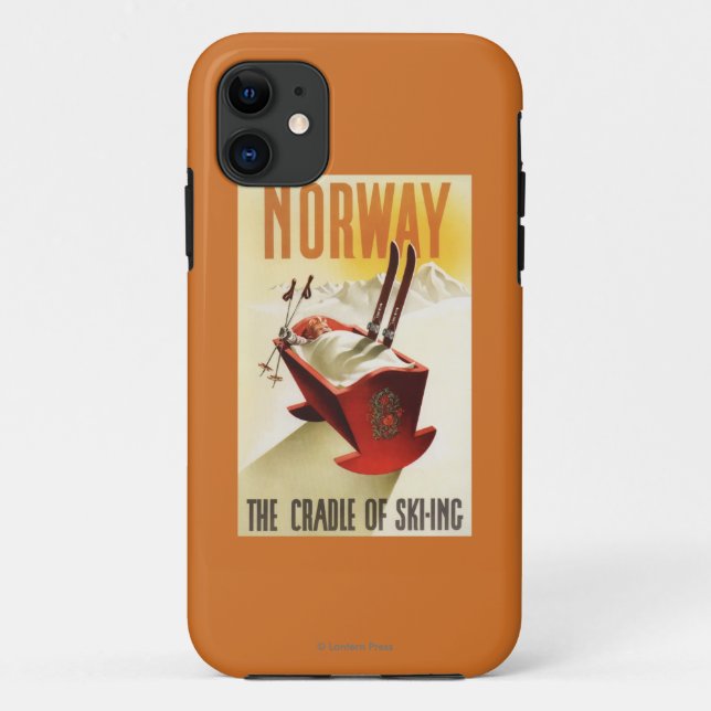 Capa Para iPhone 11 Noruega - O Berço do Esqui (Verso)