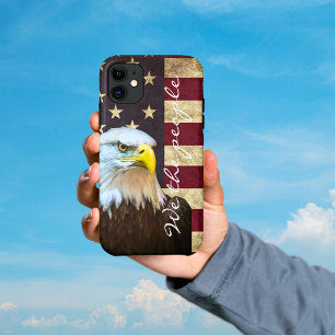 Capa Para iPhone 11 Nós O Povo Bandeira Americana Águia Careca