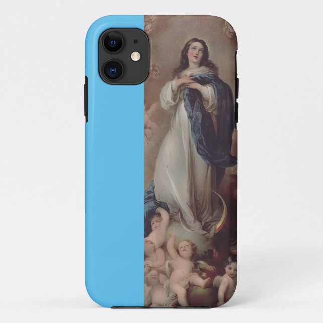Capa Para iPhone 11 Nossa Senhora da Conceição Imaculada Arte (Verso)