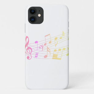 Capa Para iPhone 11 Notas legal e simples de música mágica do arco-íri
