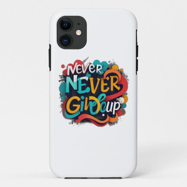 Capa Para iPhone 11 Nunca desista (Verso)