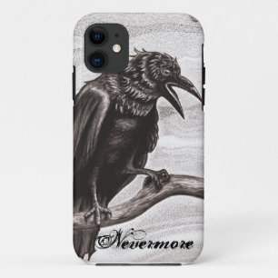 Capa Para iPhone 11 Nunca mais corvo no cobrir do iPhone da névoa
