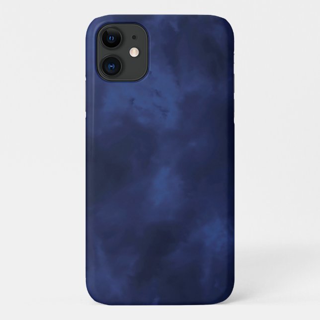 Capa Para iPhone 11 Nuvens azuis escuras (Verso)