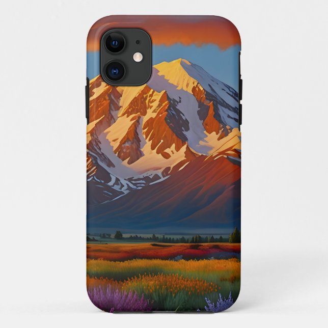 Capa Para iPhone 11 Nuvens Crimson sobre o Vale (Verso)
