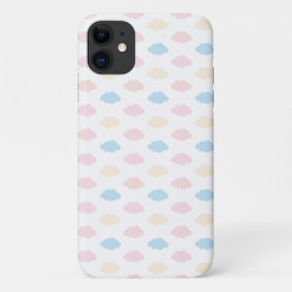 Capa Para iPhone 11 Nuvens de cores pastéis rosa azul amarelo modernas