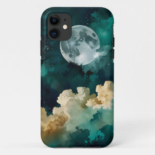 Capa Para iPhone 11 Nuvens sob a lua