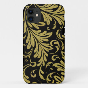 Capa Para iPhone 11 O Acanthus sae do ouro e do preto