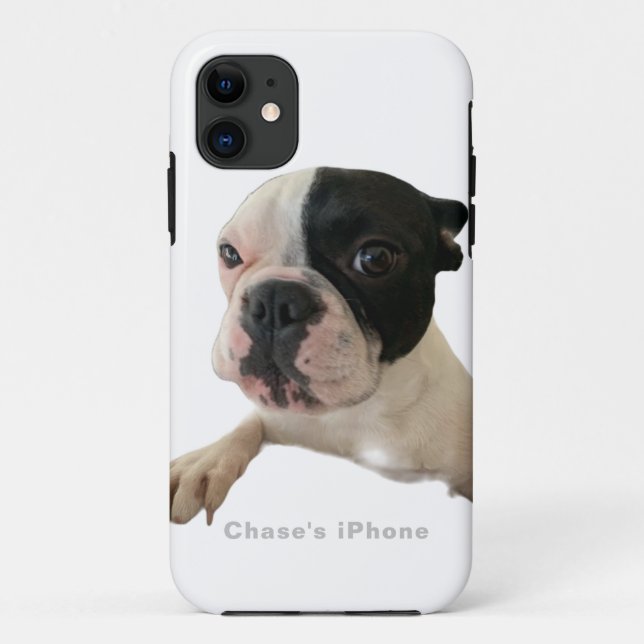 Capa Para iPhone 11 O Adorável Bulldog Chase (Verso)