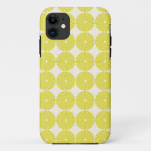 Capa Para iPhone 11 O amarelo bonito circunda discos Textured citrino