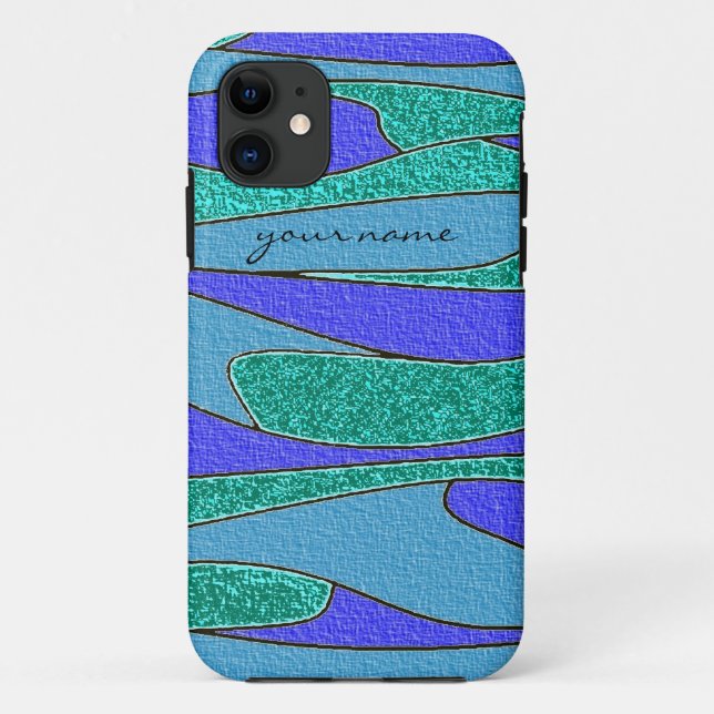 Capa Para iPhone 11 O azul de oceano profundo (Verso)