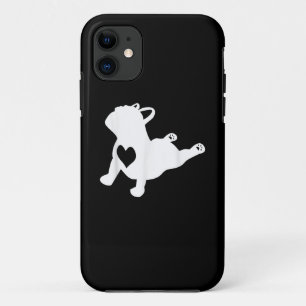 Capa Para iPhone 11 O Bulldog Francês Yoga Adora Heart Frenchie Worko