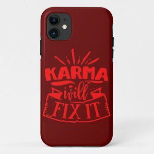 Capa Para iPhone 11 O CARMA VAI CONCERTAR ISSO engraçado sarcástico hu