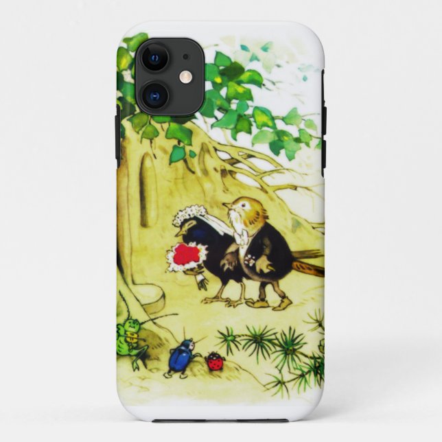 Capa Para iPhone 11 O Casamento de Pássaros (Verso)