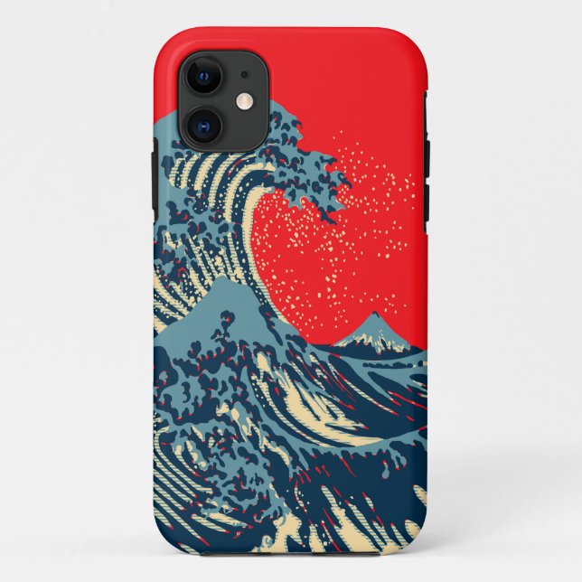 Capa Para iPhone 11 O Excelente Hokusai Wave em Estilo de Arte Esperan (Verso)