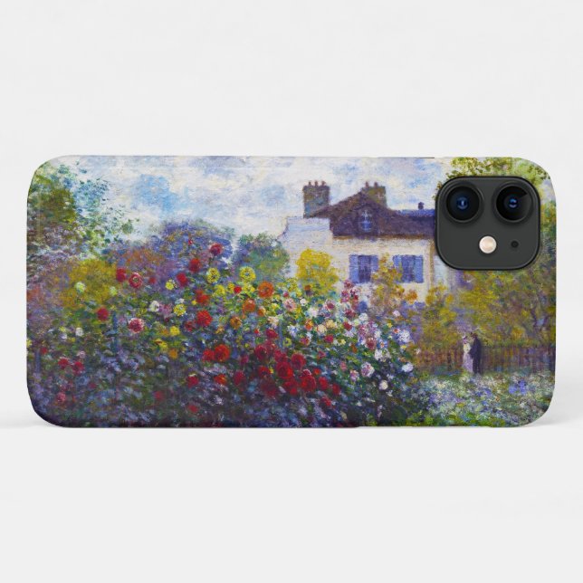 Capa Para iPhone 11 O Jardim do Monet no Argenteuil Claude Monet (Verso (horizontal))