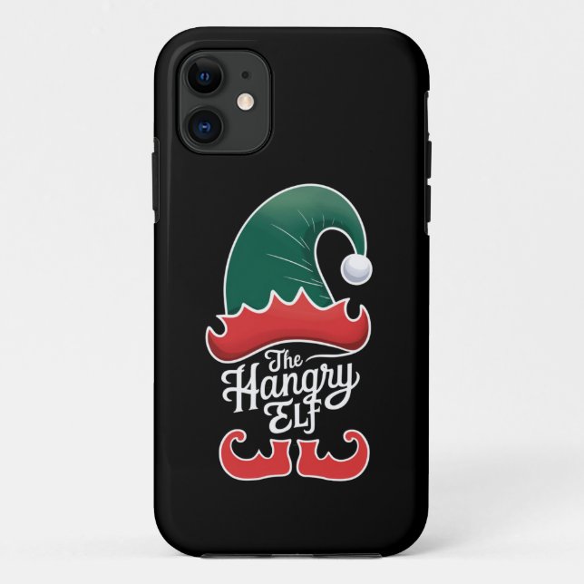 Capa Para iPhone 11 O Natal do Grupo de Combinação da Família Elf Hang (Verso)