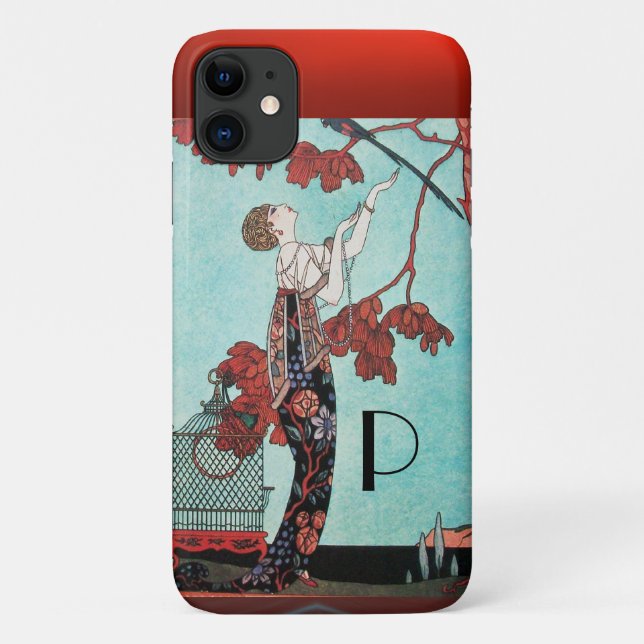 CAPA PARA iPhone 11 O PÁSSARO LEVE, DESIGNADOR DE MODA BELA (Verso)