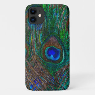 Capa Para iPhone 11 O pavão dos olhos azuis empluma-se a decoração