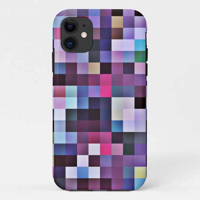 Capa Para iPhone 11 O pixel esquadra o caso do iPhone 5 - roxos (Verso)