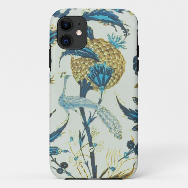 Capa Para iPhone 11 O prato de Iznik pintado com um pavão (Verso)