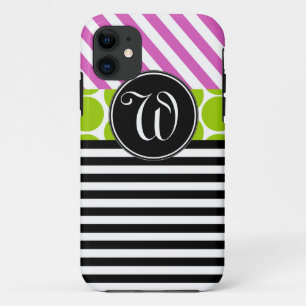 CAPA PARA iPhone 11 O PRETO VERDE COR-DE-ROSA FEMININO LISTRA A CAIXA