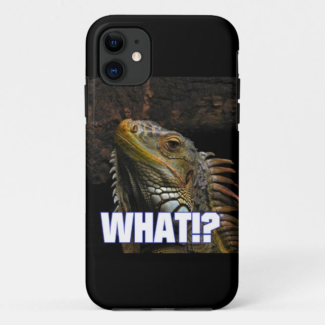 Capa Para iPhone 11 O quê? Iguana (Verso)