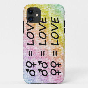Capa Para iPhone 11 O Rainbow Pastel escreve com todos os sinais de am