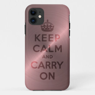 Capa Para iPhone 11 O rosa metálico mantem a calma e continua