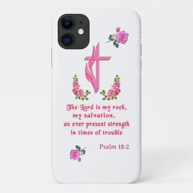 Capa Para iPhone 11 O Senhor é minha rocha (Verso)