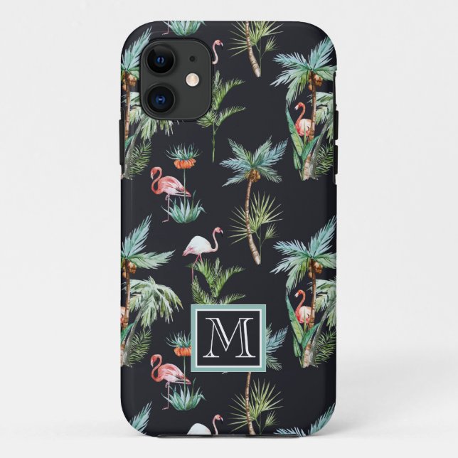 Capa Para iPhone 11 O teste padrão | da palma da aguarela adiciona sua (Verso)