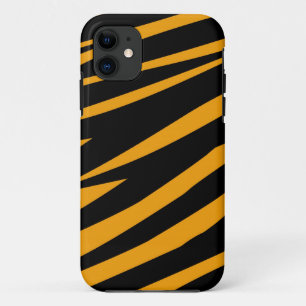 CAPA PARA iPhone 11 O TIGRE PRETO ALARANJADO LISTRA O TESTE PADRÃO