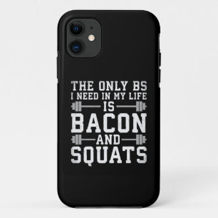 Capa Para iPhone 11 O único BS de que preciso é bacon e quadrilha - gi