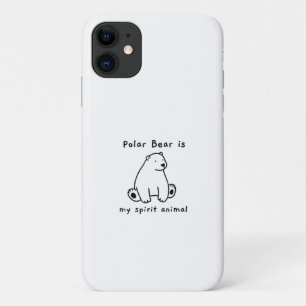 Capa Para iPhone 11 O Urso Polar Bonito É Meu Urso Animal Espírito.