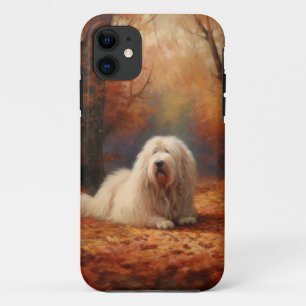 Capa Para iPhone 11 O velho pastor de inglês no outono deixa cair insp