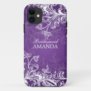 Capa Para iPhone 11 O vintage elegante do favor da dama de honra roda