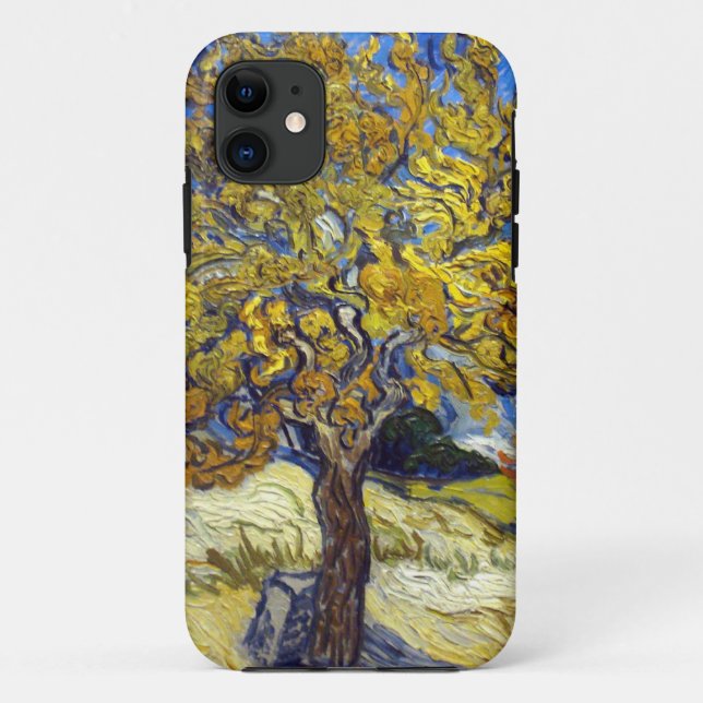 Capa Para iPhone 11 Obra-Prima de Arte da Amoreira de Van Gogh (Verso)