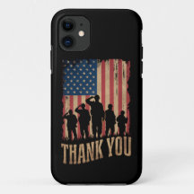 Obrigado Dia dos Veteranos Bandeira Americana Vint