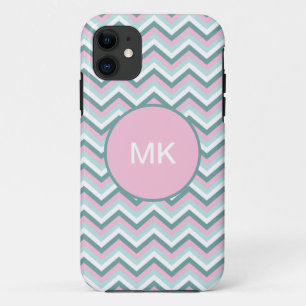 Capa Para iPhone 11 Ocean Mist Chevron Patterno