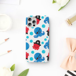 Capa Para iPhone 11 Octopus Pirata, Padrão de Octopus, Animais do Mar