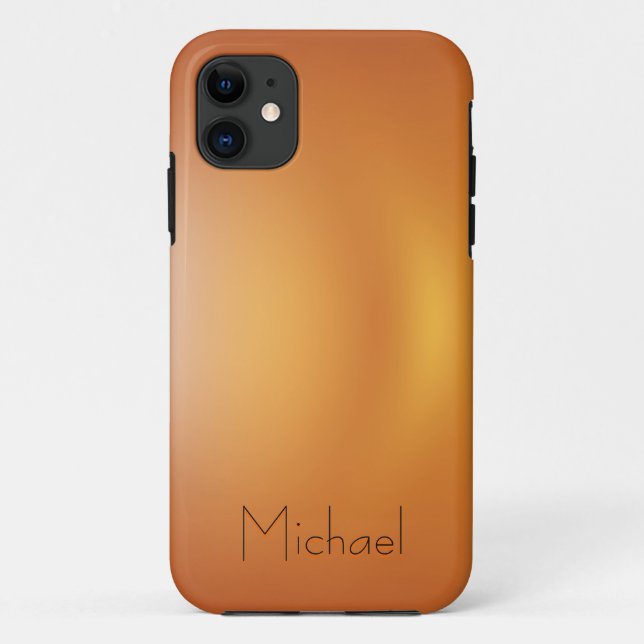 Capa Para iPhone 11 Óculos de aço inoxidável laranja (Verso)